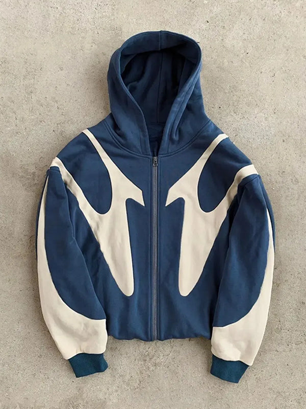 Men’s Oversized Streetwear Hoodie | Y2K Graphic Contrast Design