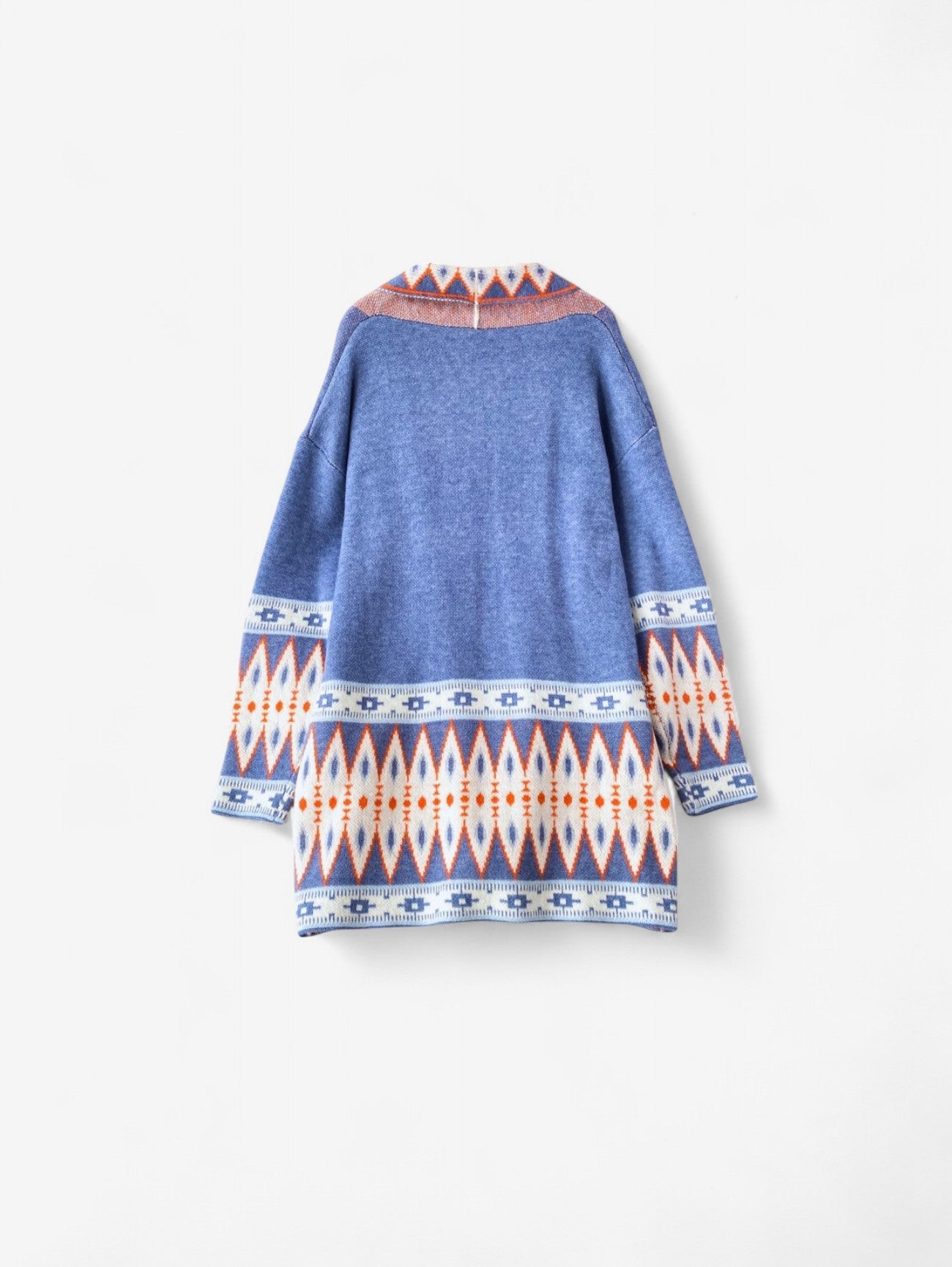 Women's Aztec Knitted Open Front Cardigan Sweater