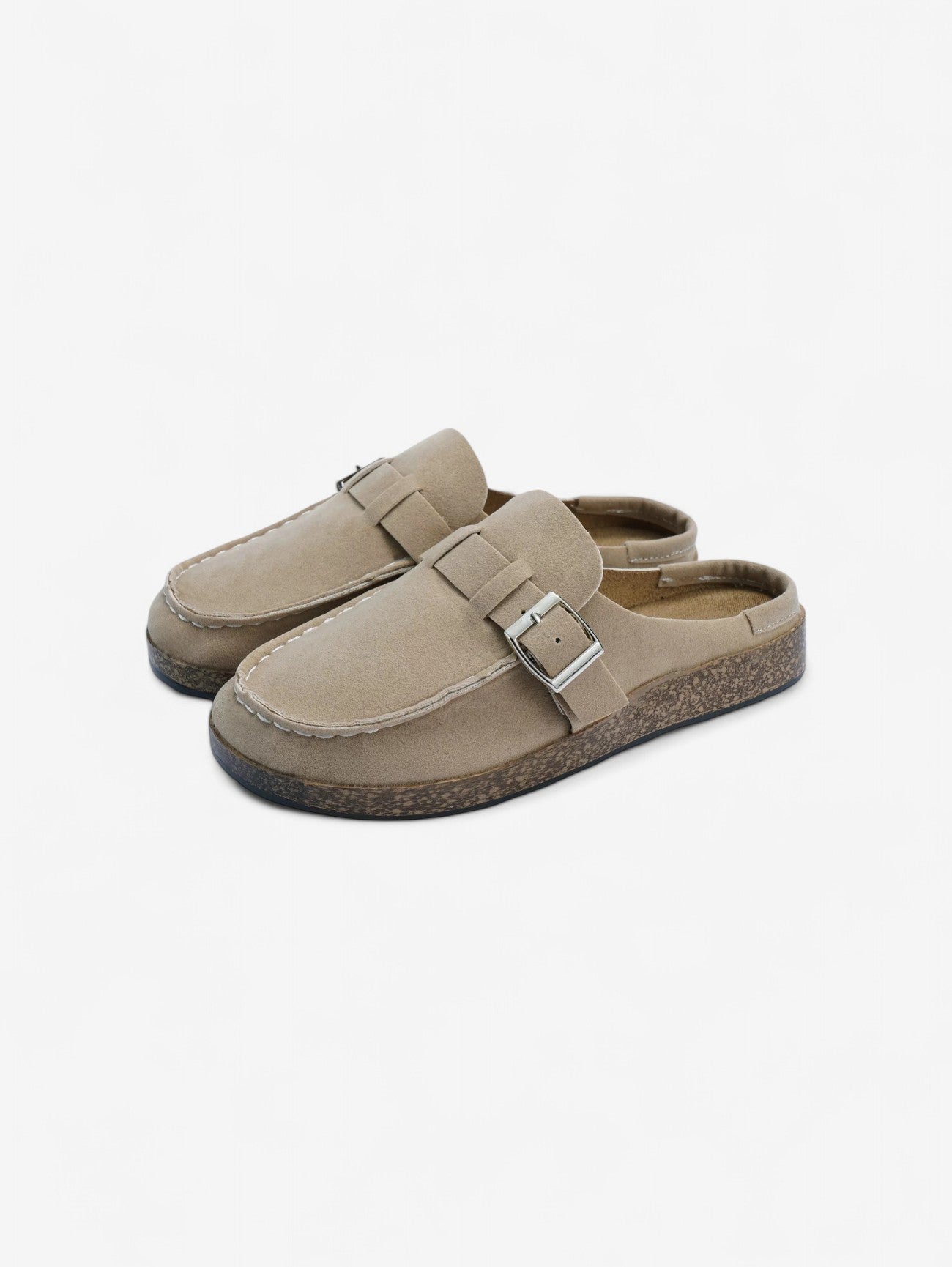 Women's Buckle Slip On Clogs Sandals Slippers