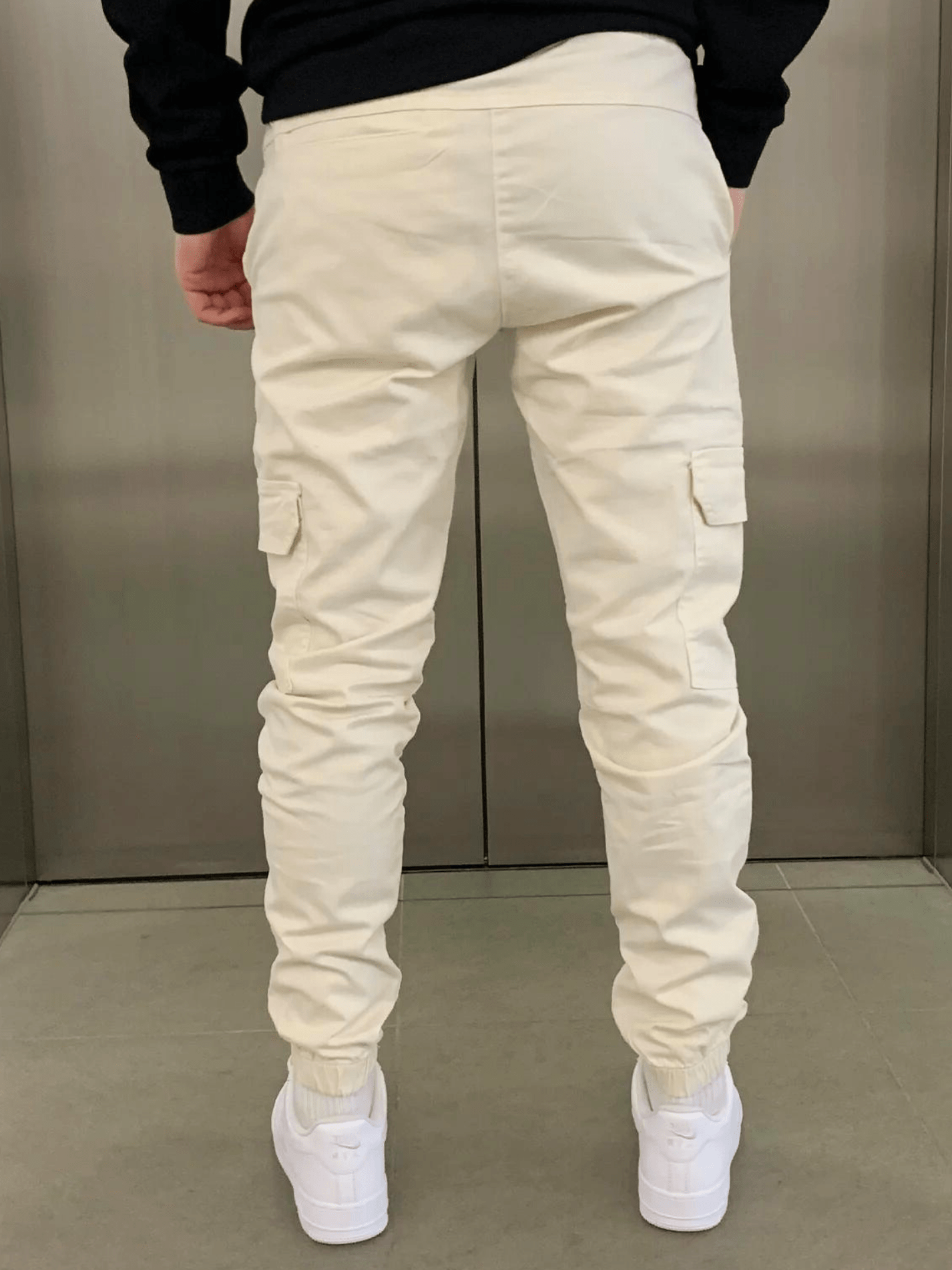 Slim Fit Cargo Pants - Drawstring Waist