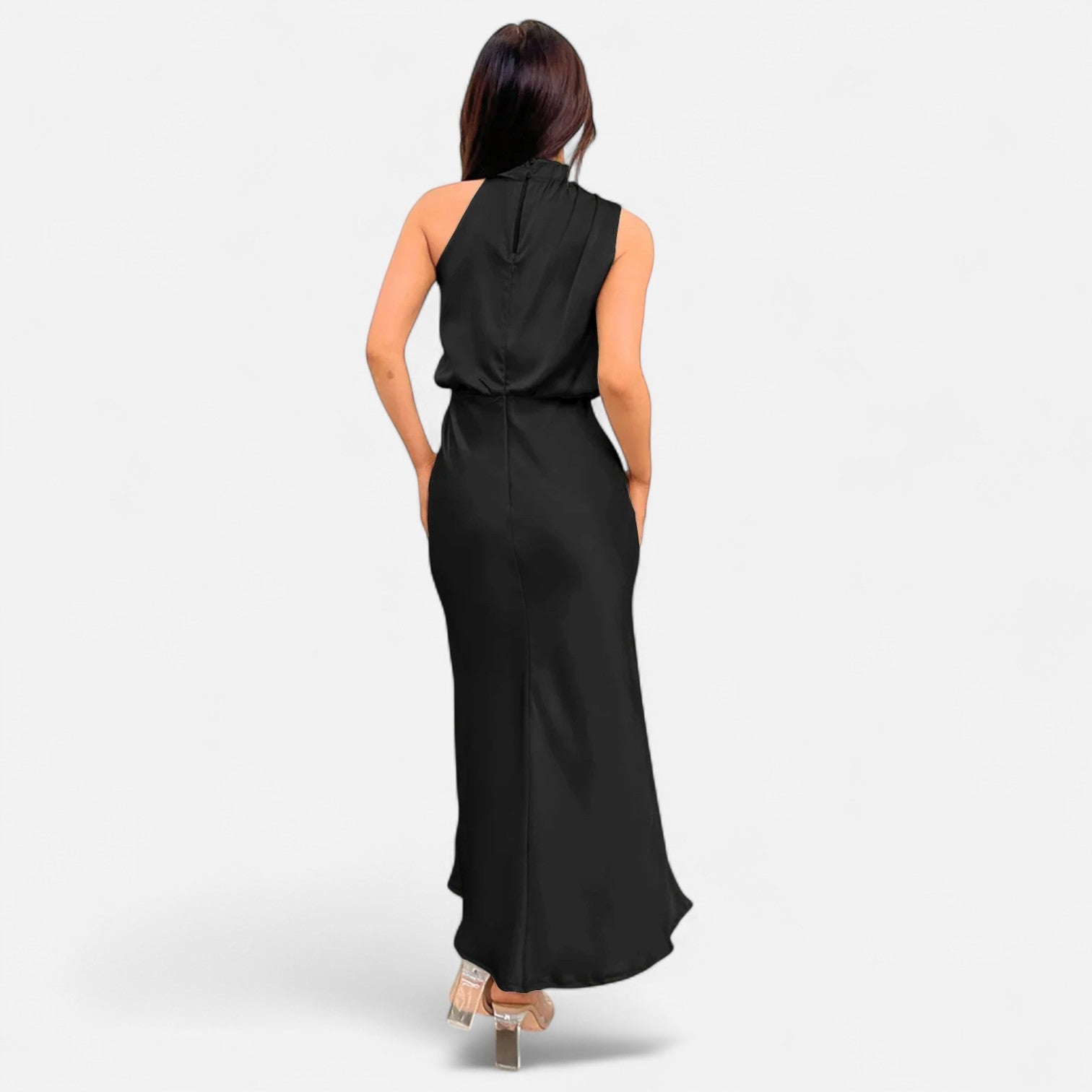 Halter Maxi Dress Women’s | Sleeveless High Neck Evening Dress