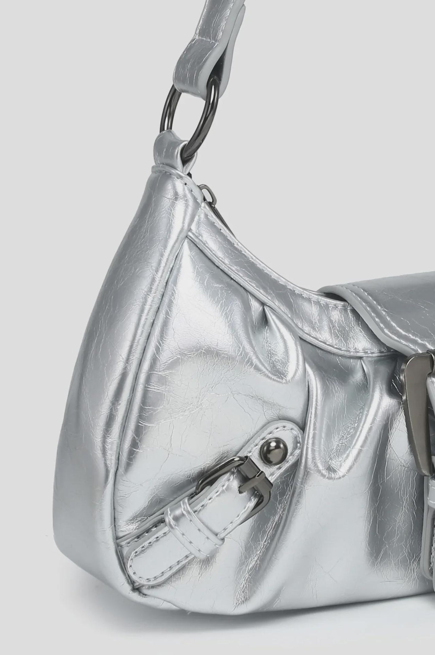Shoulder Bag - Front Buckle with Structured Shape