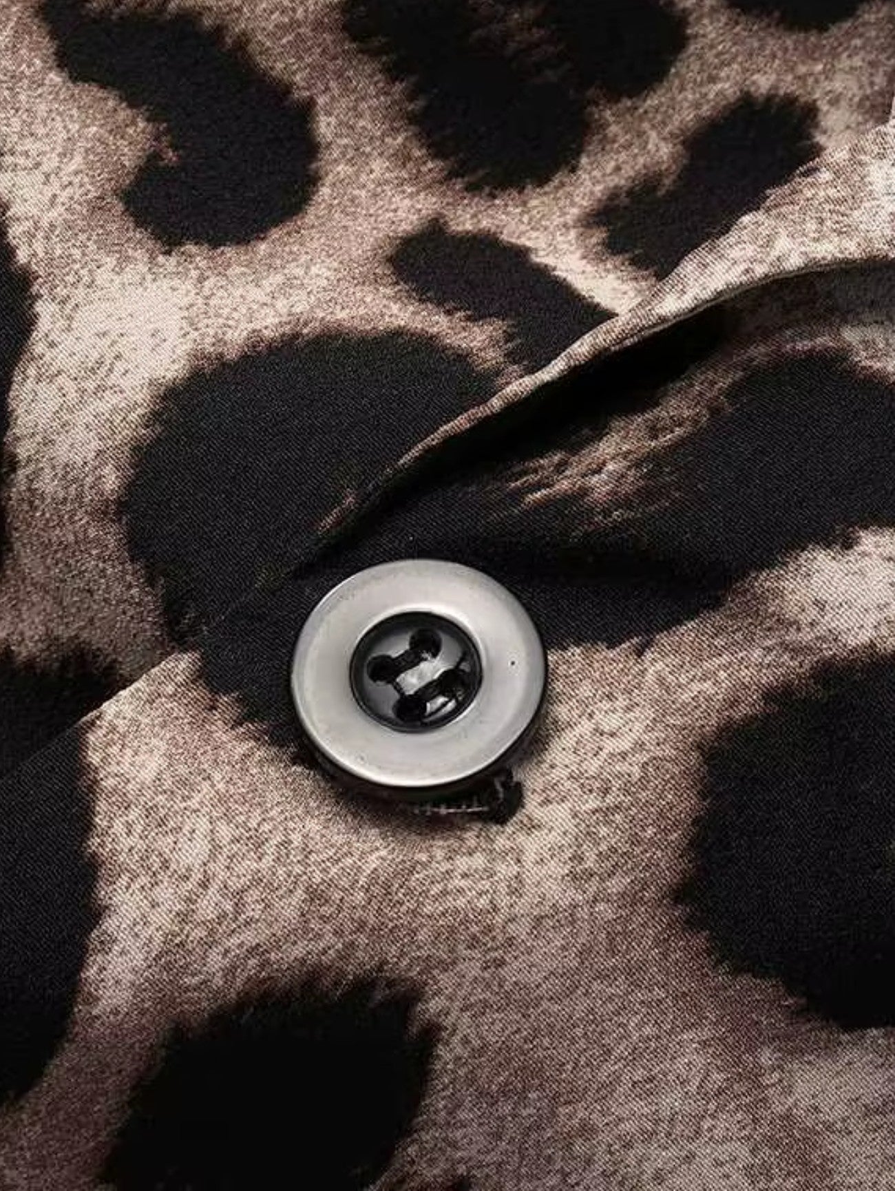 Women's Elegant Long Sleeve Leopard Print Blazer Jacket