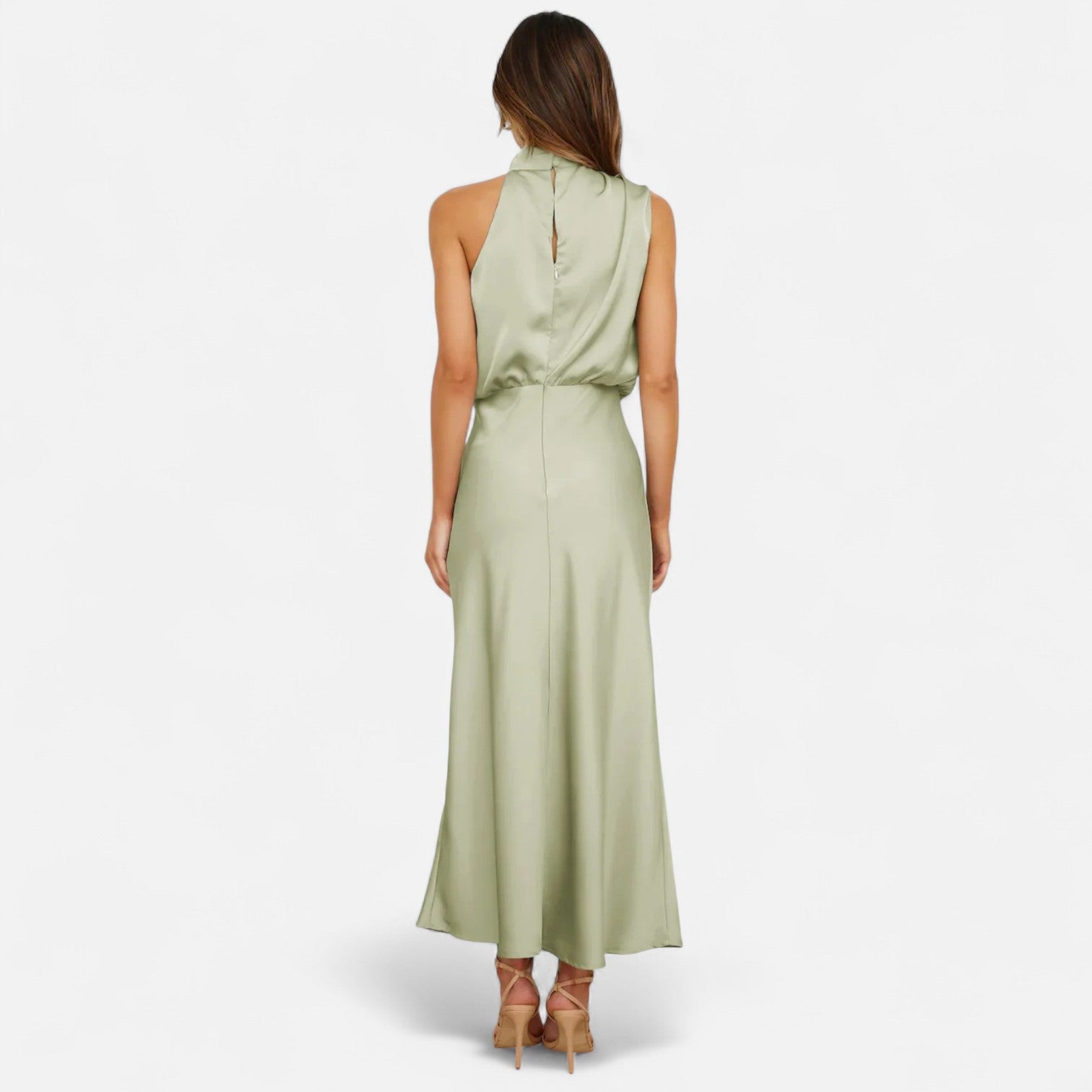 Halter Maxi Dress Women’s | Sleeveless High Neck Evening Dress