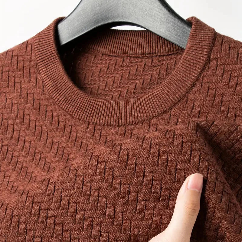 Crew Neck Sweater | Long Sleeve Textured Knit