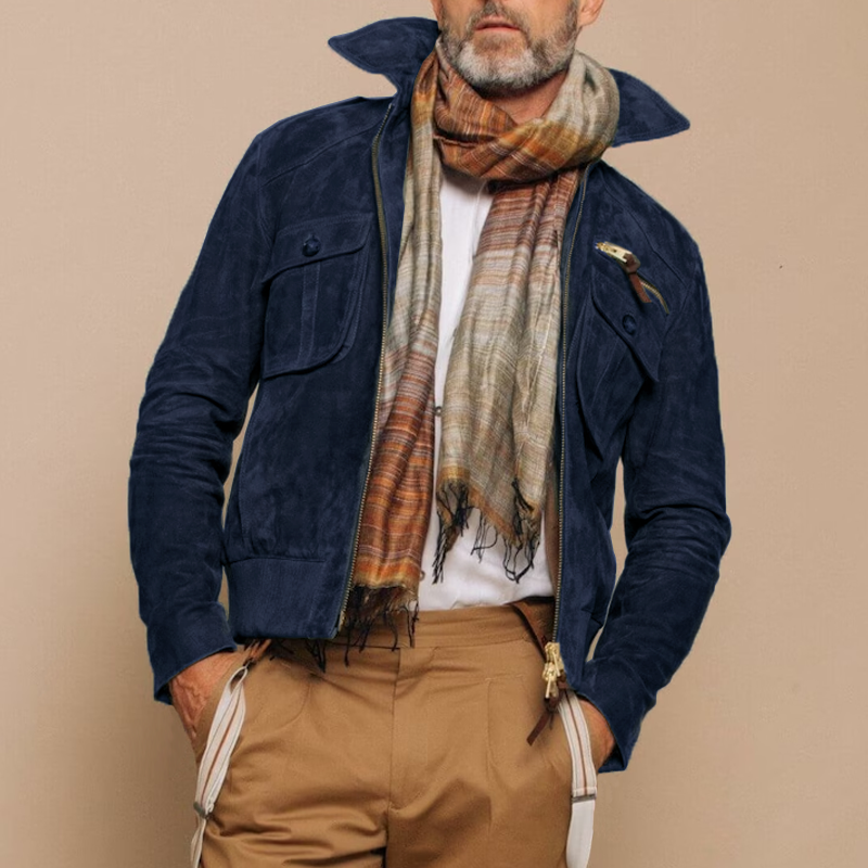Casual Bomber Jacket | Zip Front with Multiple Pockets