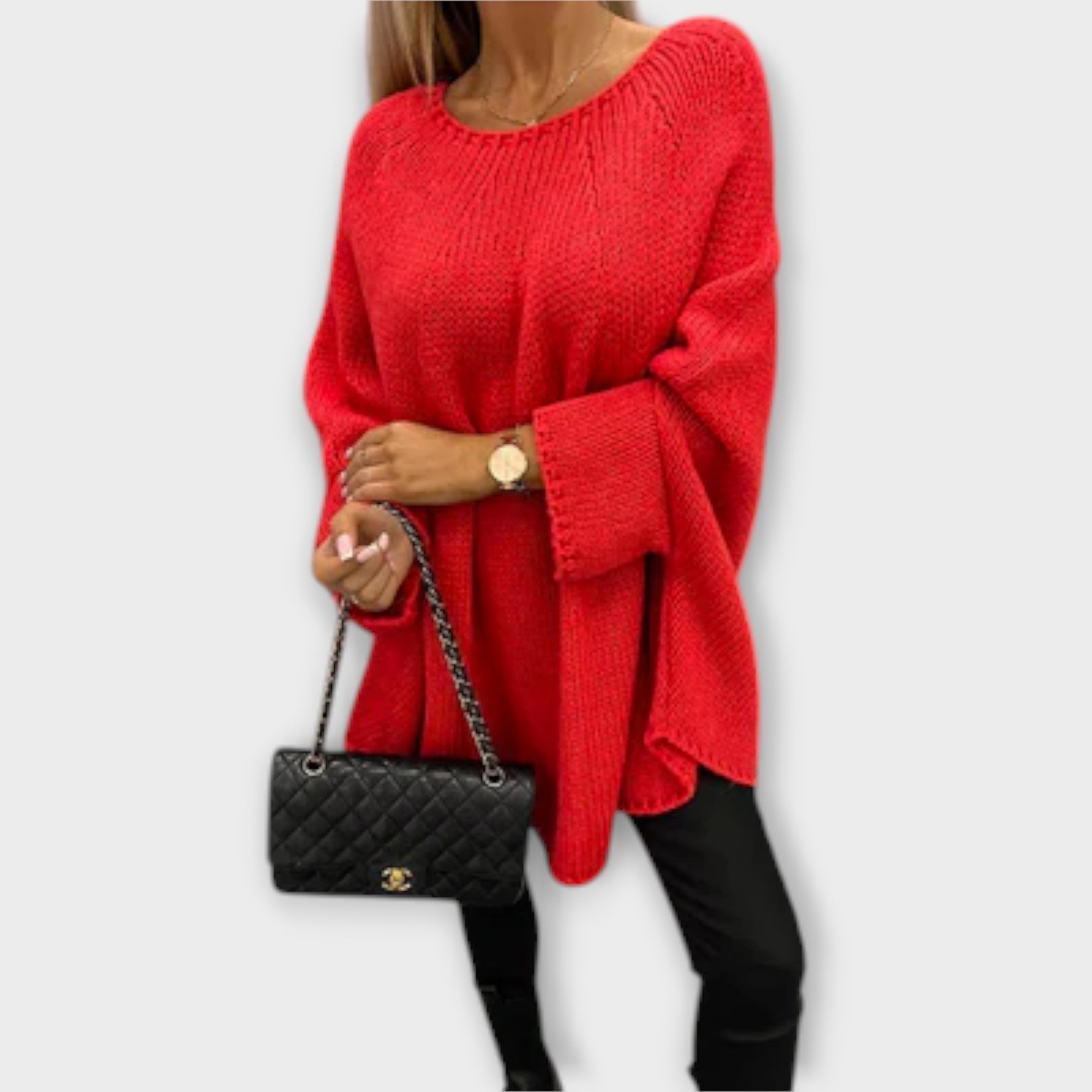 Knitted Poncho Sweater | Oversized Fit