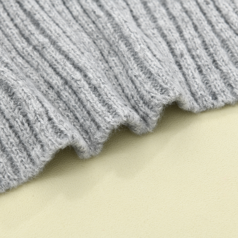 Ribbed Knit Cardigan - Open Front