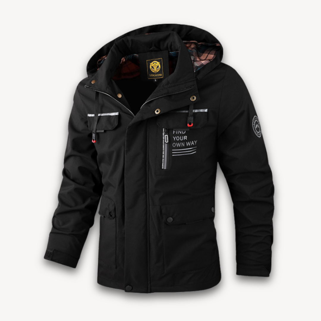Hooded Jacket - Front Zip with Flap Pockets