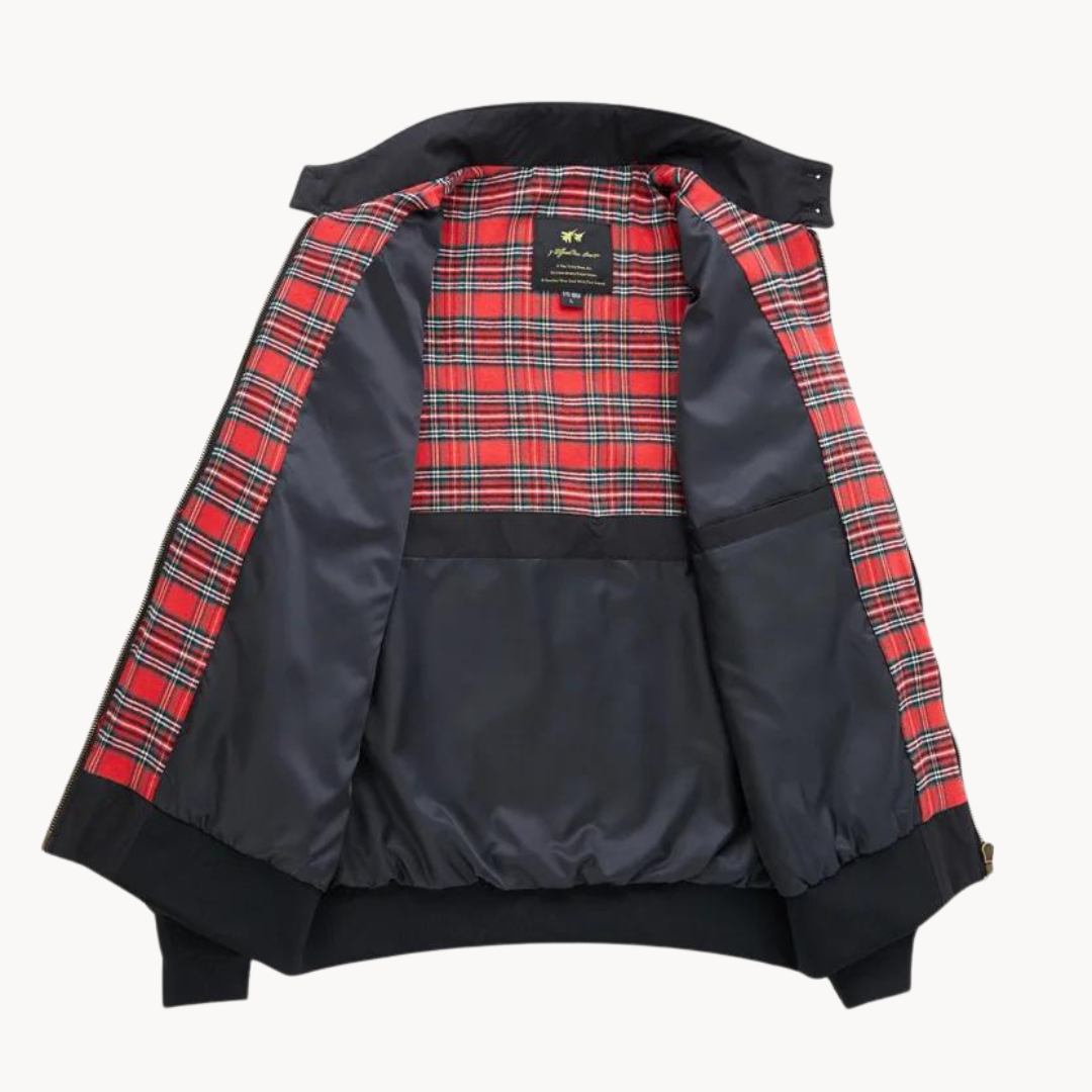 Harrington Jacket - Zip Front with Tartan Lining