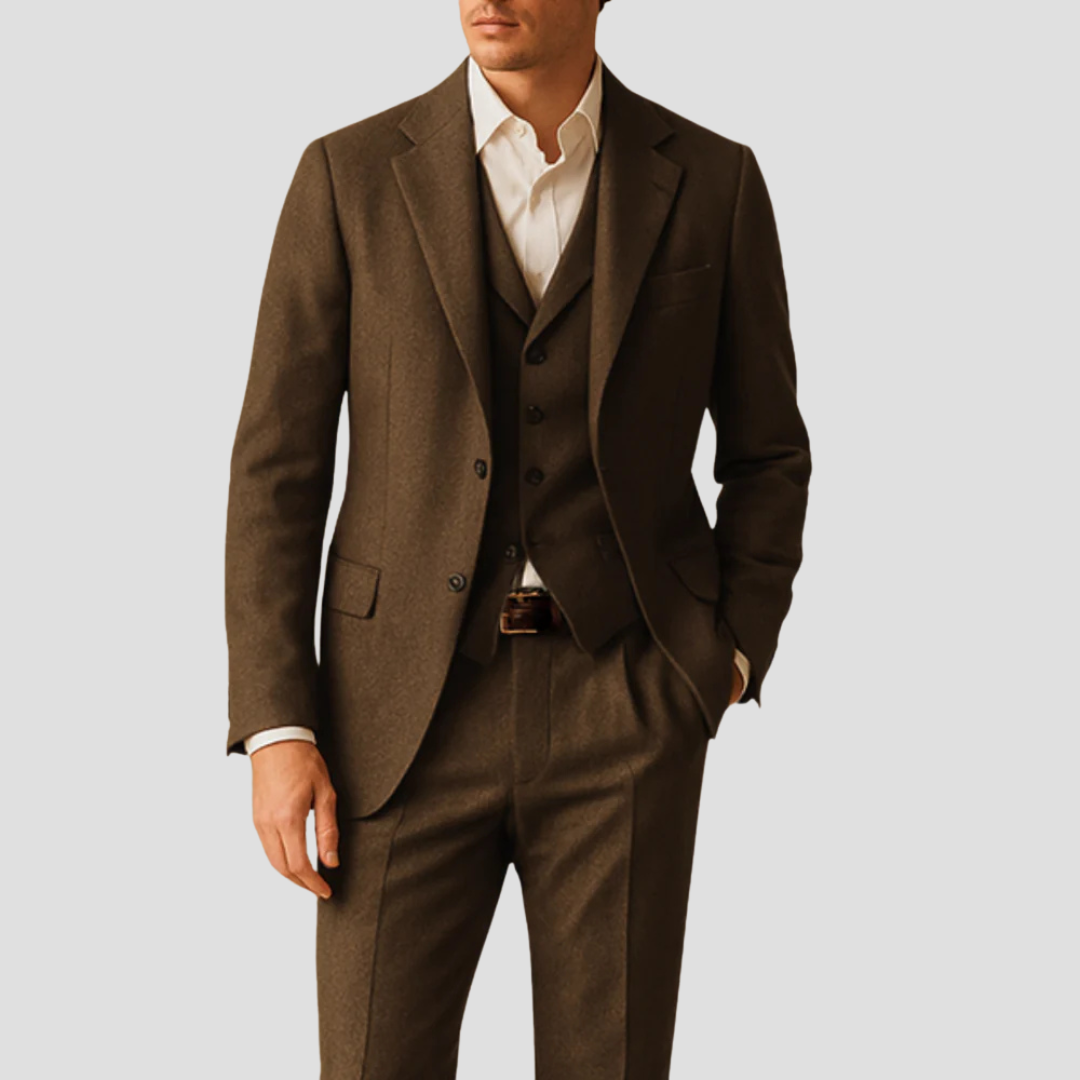Men’s Suit | Three Piece Slim Fit Formal Set With Blazer Waistcoat And Trousers