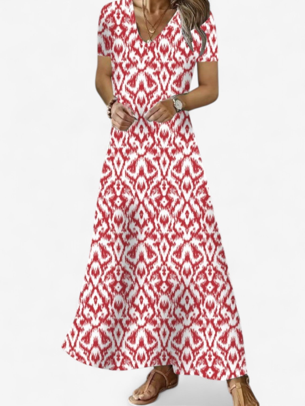 Women’s Summer Boho V Neck Maxi Dress