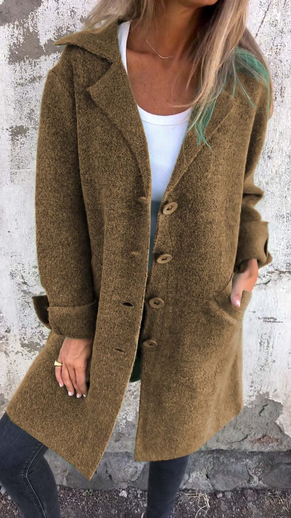 Longline Coat | Button Front with Collared Design