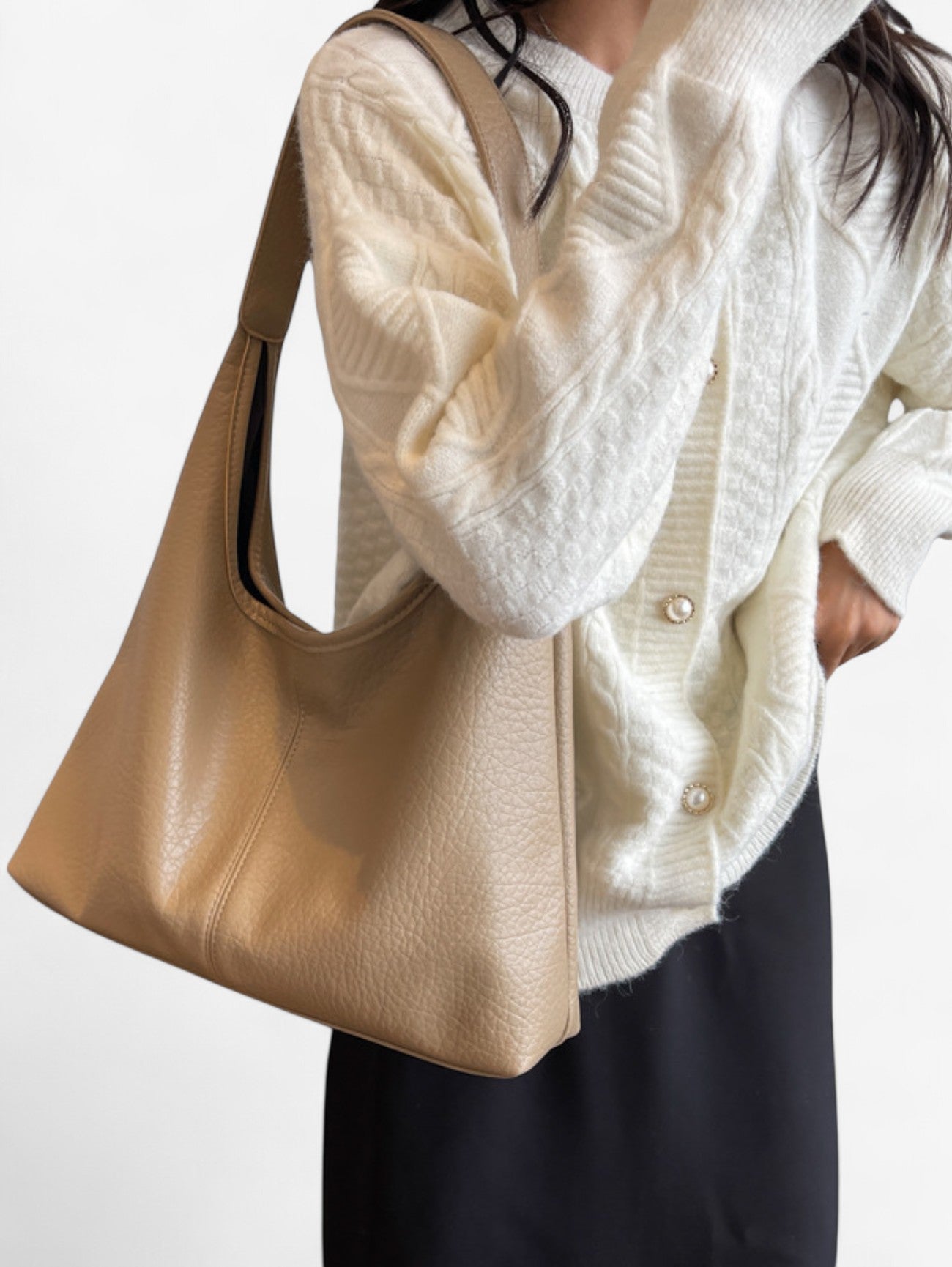 Women’s Soft Hobo Shoulder Bag Everyday Tote Handbag