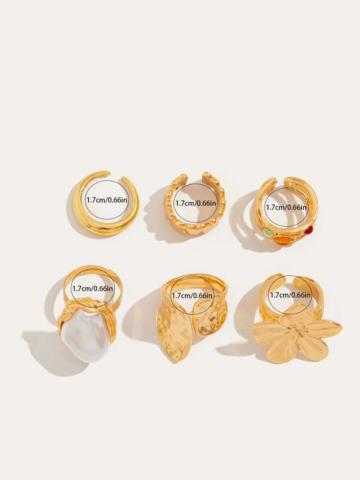 Ring Set | Statement Shapes and Textured Finish