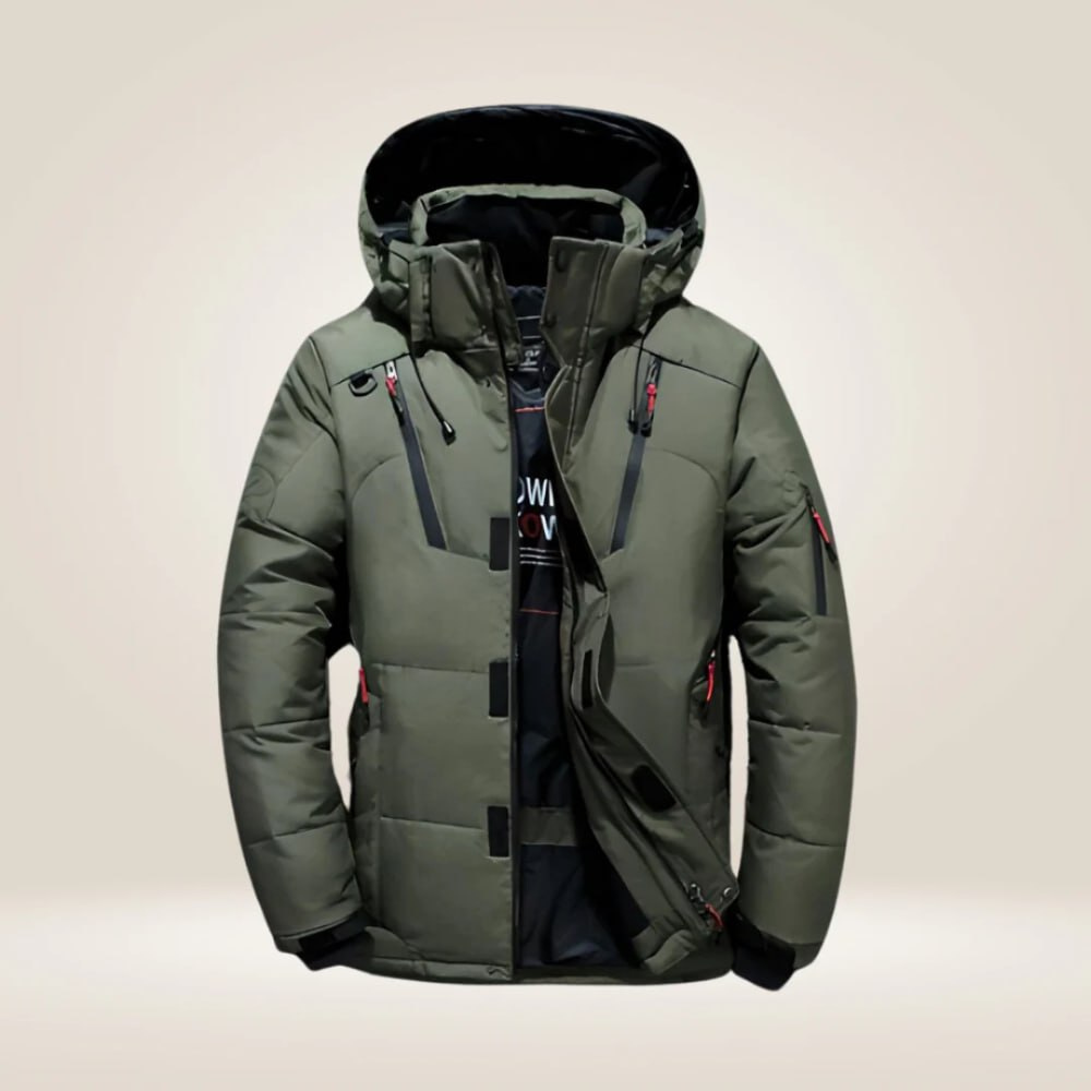 Winter Puffer Jacket | Hooded Zip Front Design