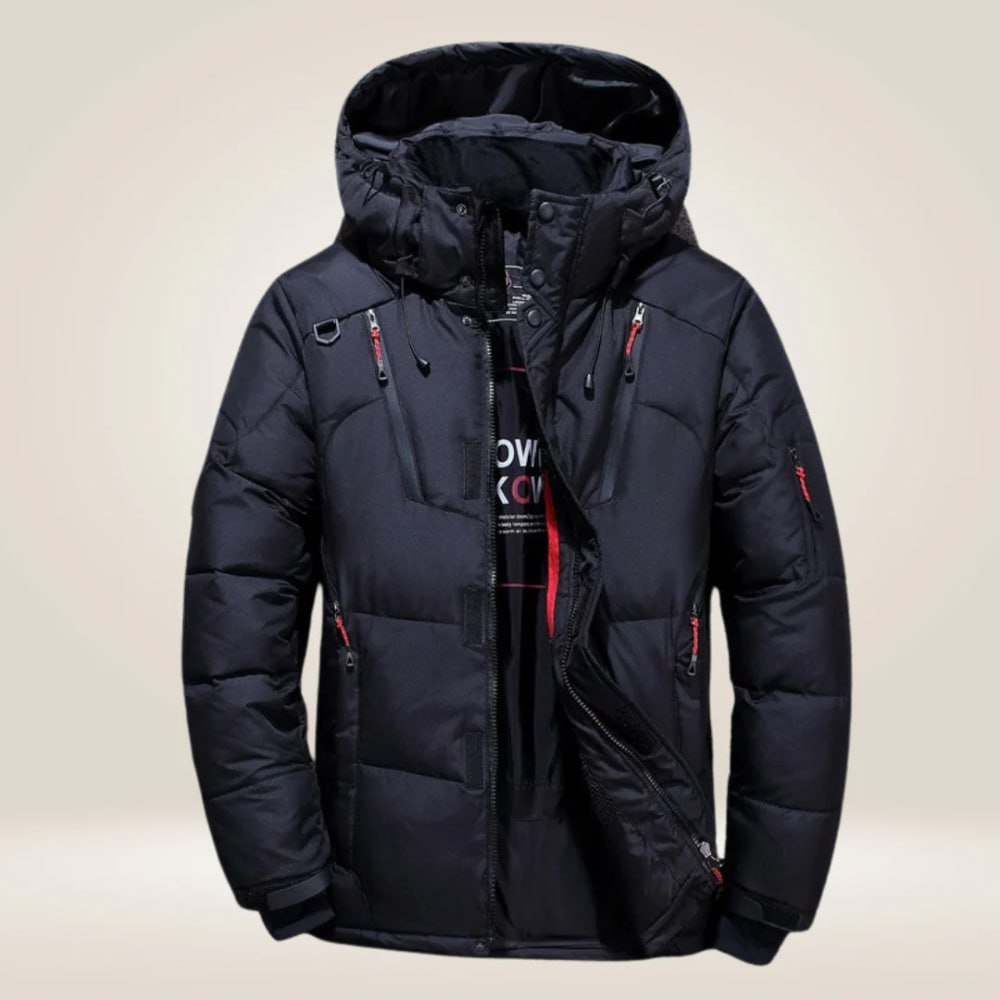 Winter Puffer Jacket | Hooded Zip Front Design