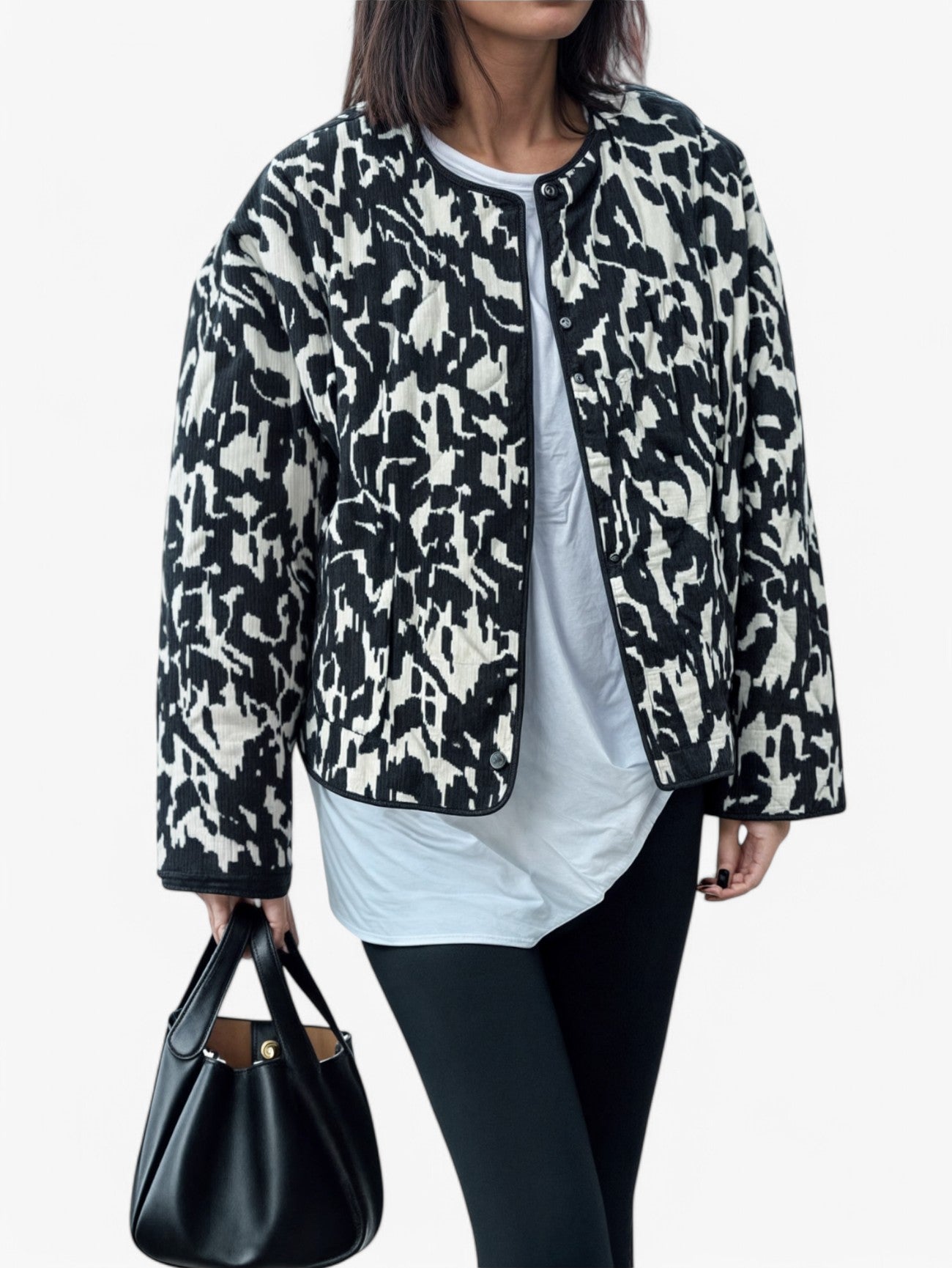 Women’s Quilted Puffer Coat Print Jacket