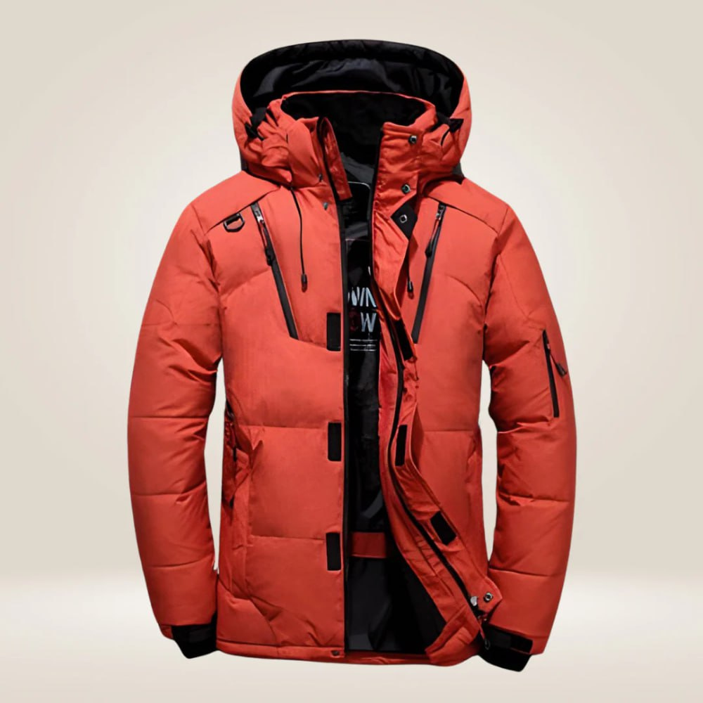 Winter Puffer Jacket | Hooded Zip Front Design