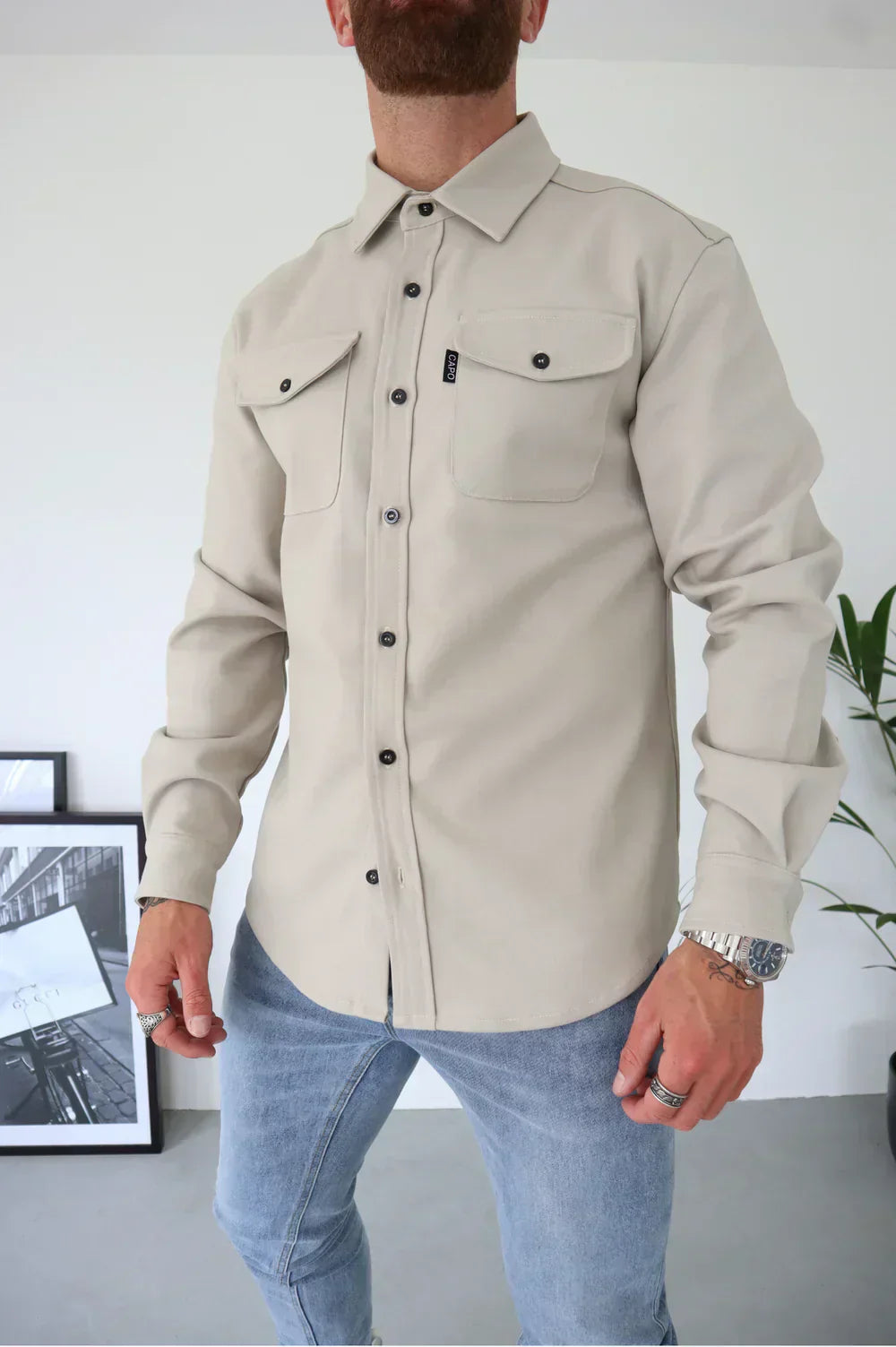 Men’s Trucker Jacket | Button Up Overshirt For Layering And Casual Wear