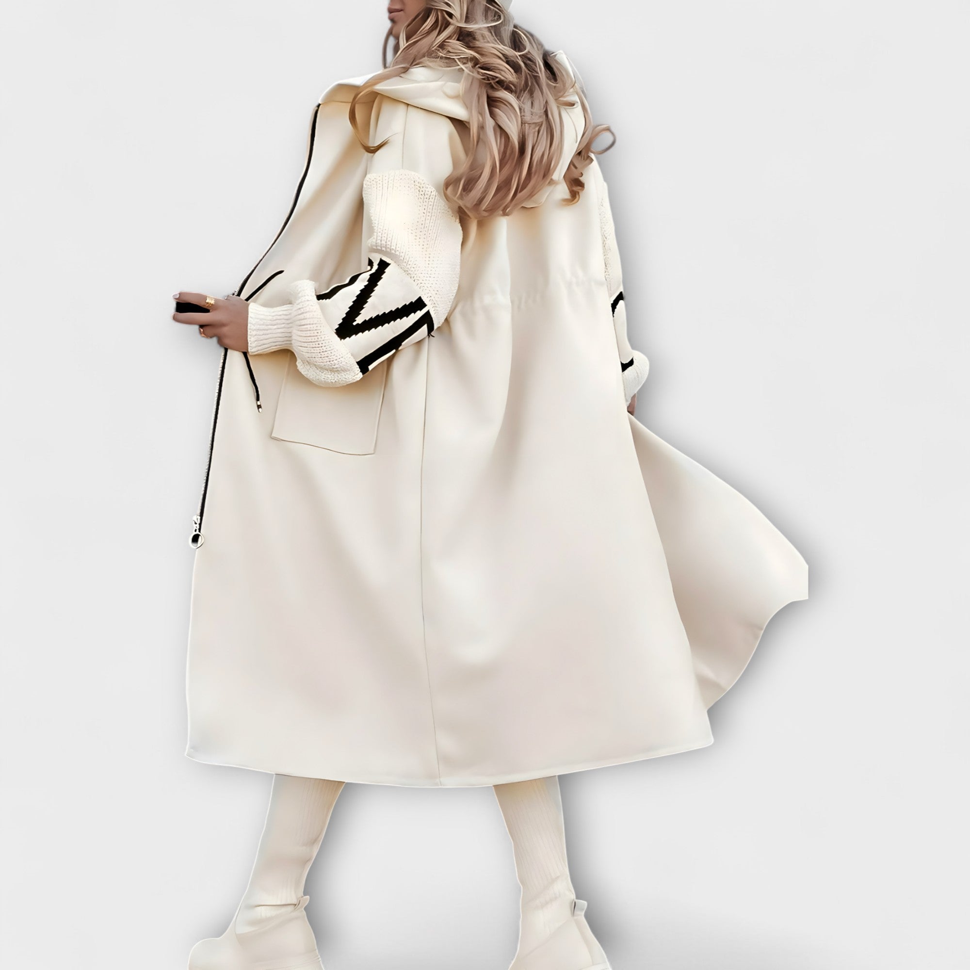 Hooded Longline Coat | Relaxed Open Front Style