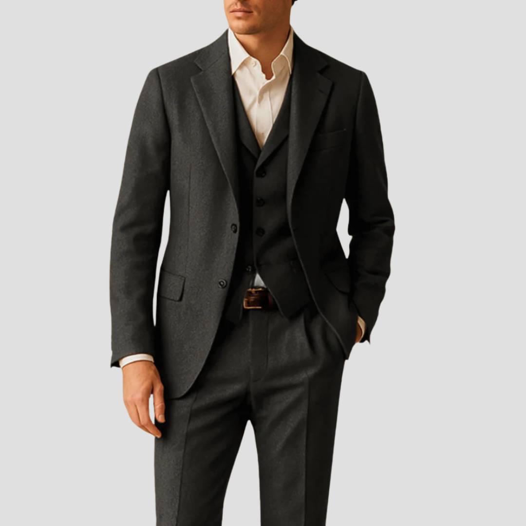 Men’s Suit | Three Piece Slim Fit Formal Set With Blazer Waistcoat And Trousers