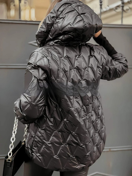 Puffer Jacket | Quilted Hooded Zip Up