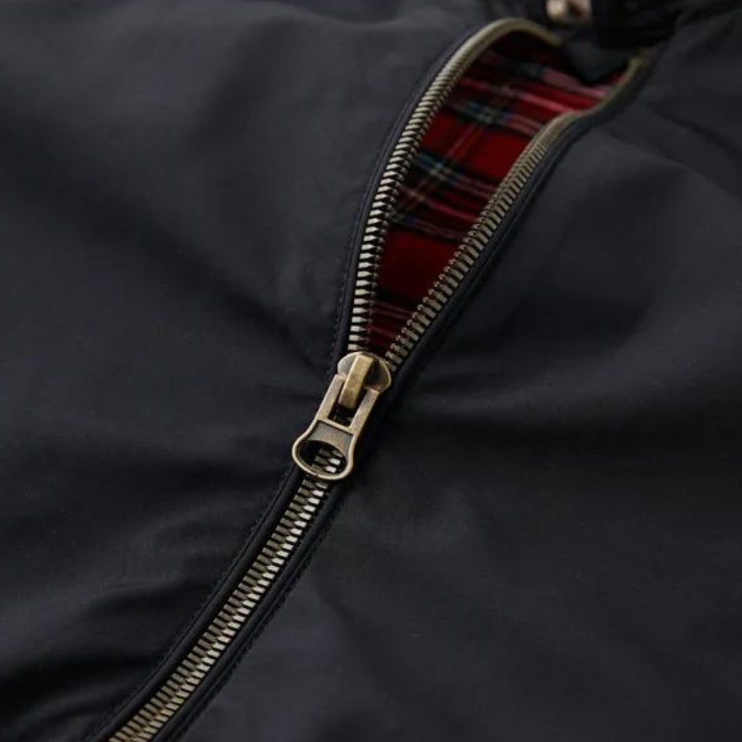 Harrington Jacket - Zip Front with Tartan Lining