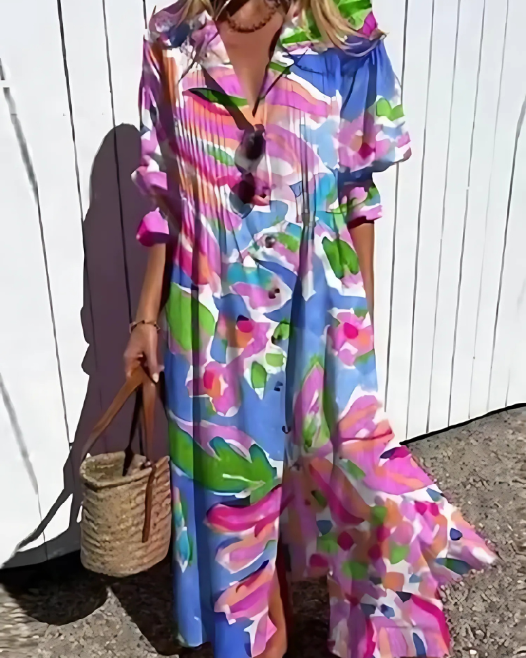Women's Summer Shirt Wrap Maxi Dress