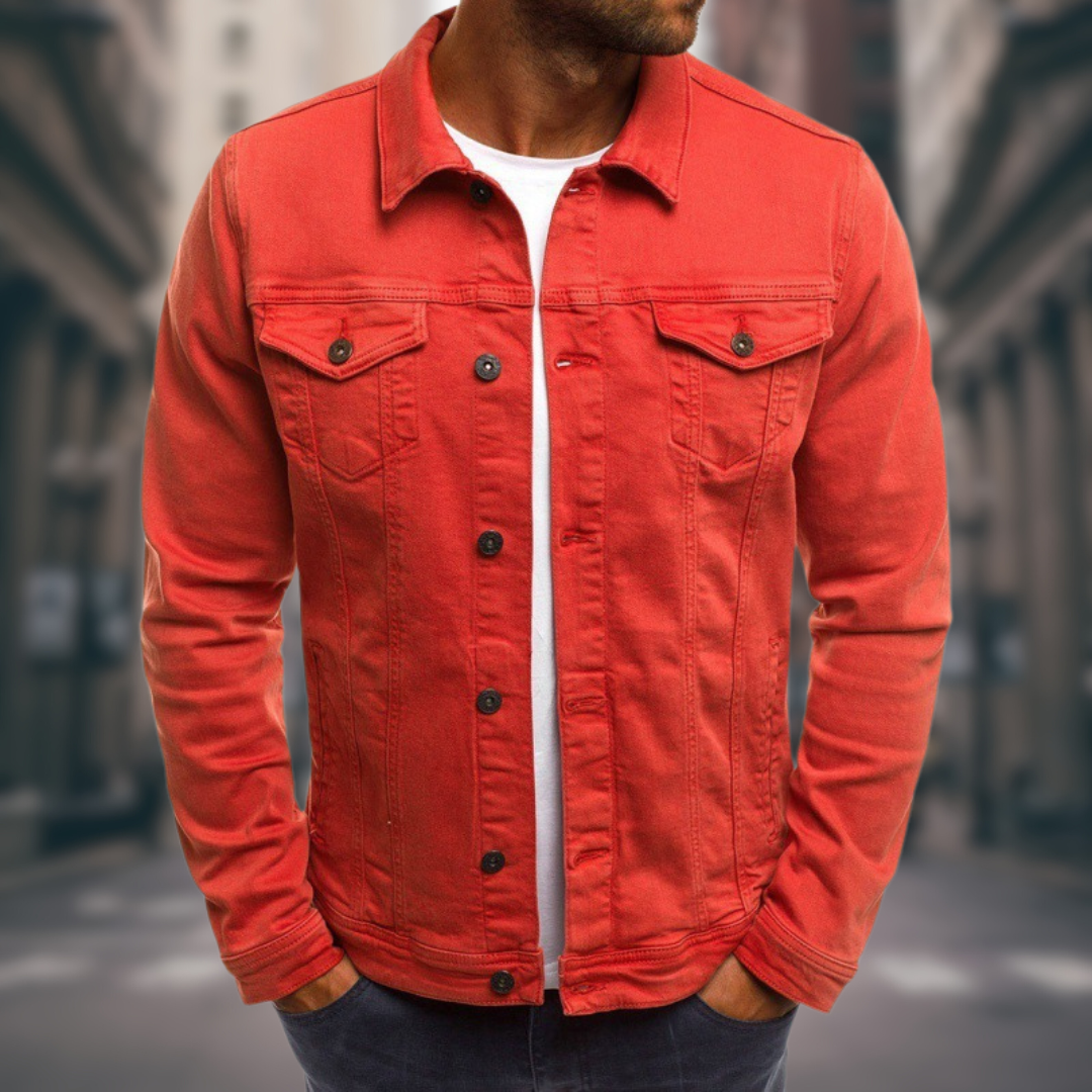 Denim Jacket | Classic Button Front with Collared Design