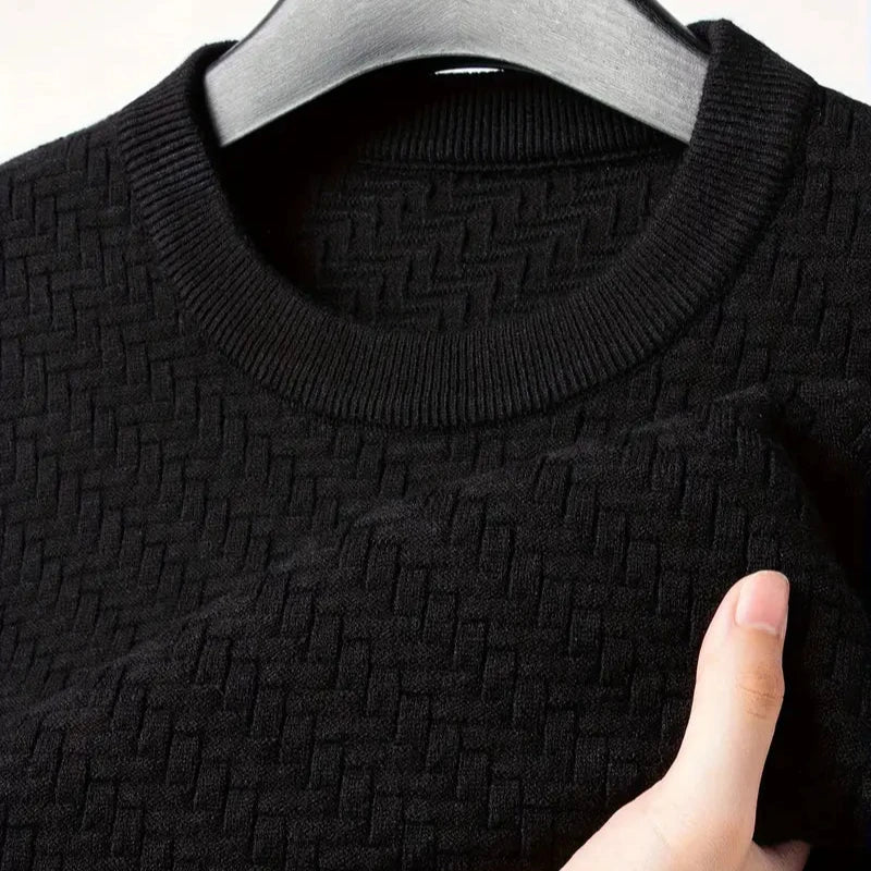 Crew Neck Sweater | Long Sleeve Textured Knit