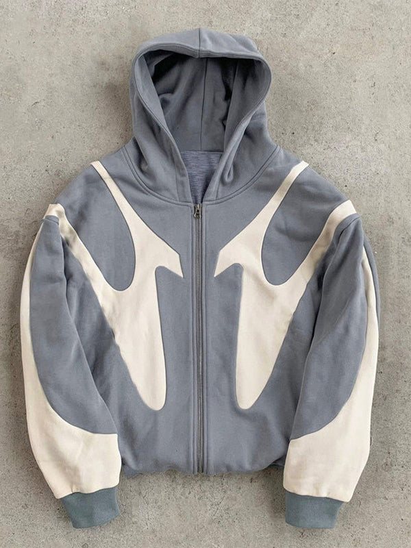 Men’s Oversized Streetwear Hoodie | Y2K Graphic Contrast Design