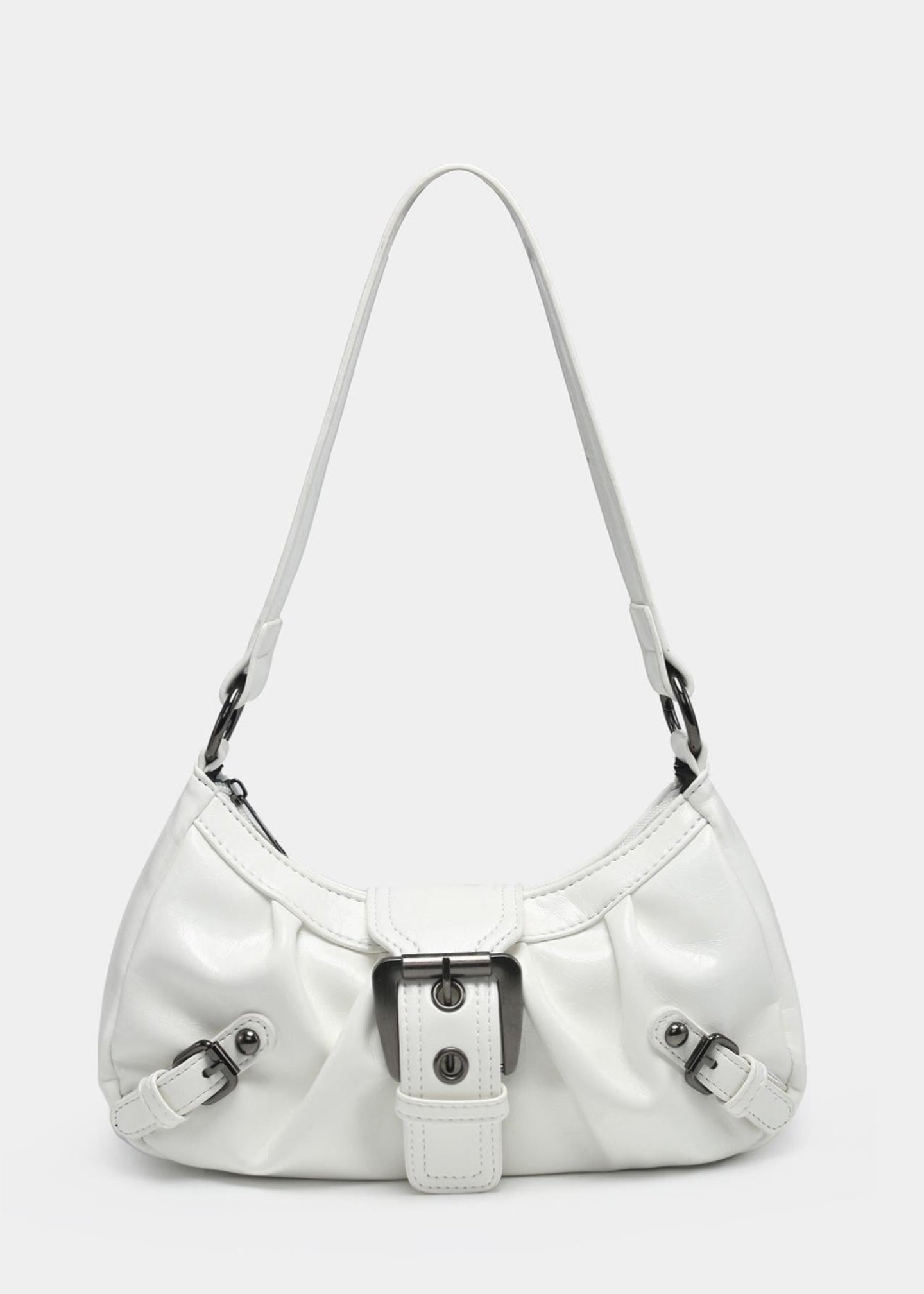 Shoulder Bag - Front Buckle with Structured Shape