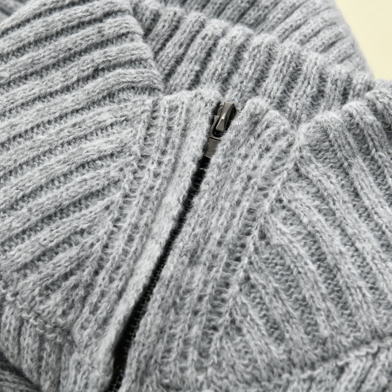 Ribbed Knit Cardigan - Open Front