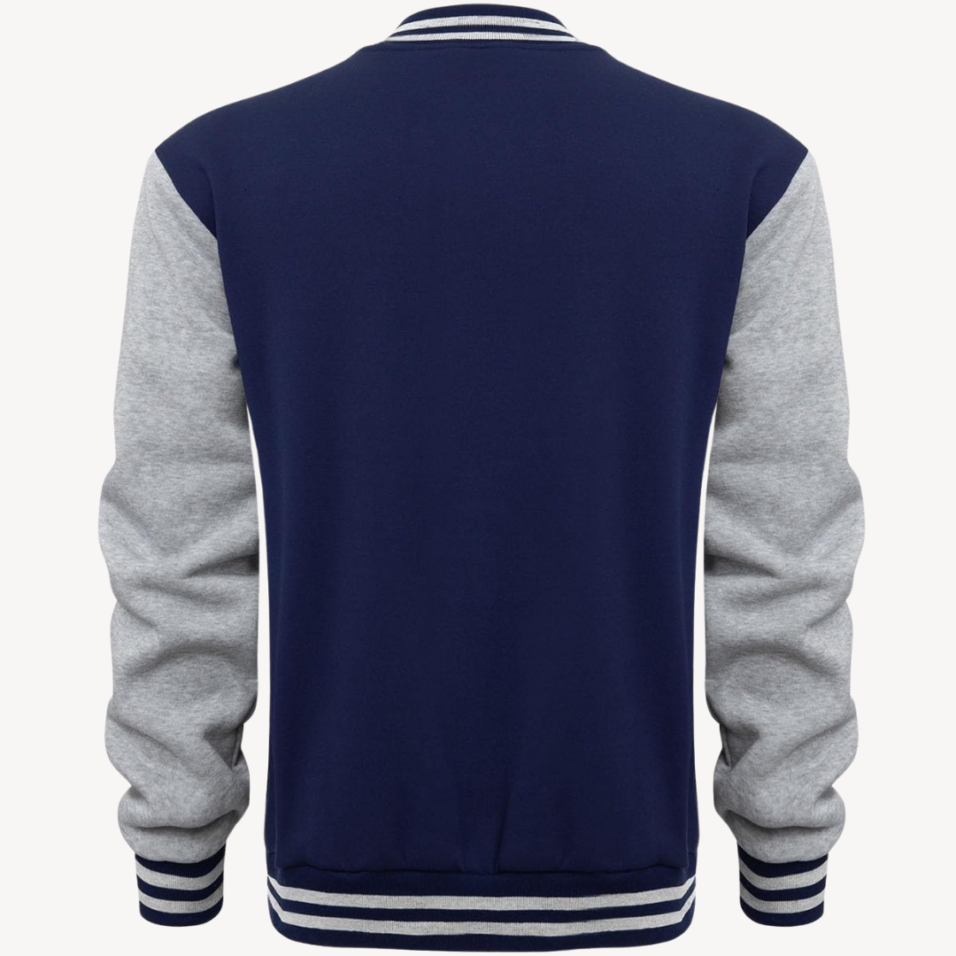Varsity Jacket - Snap Front with Ribbed Trim