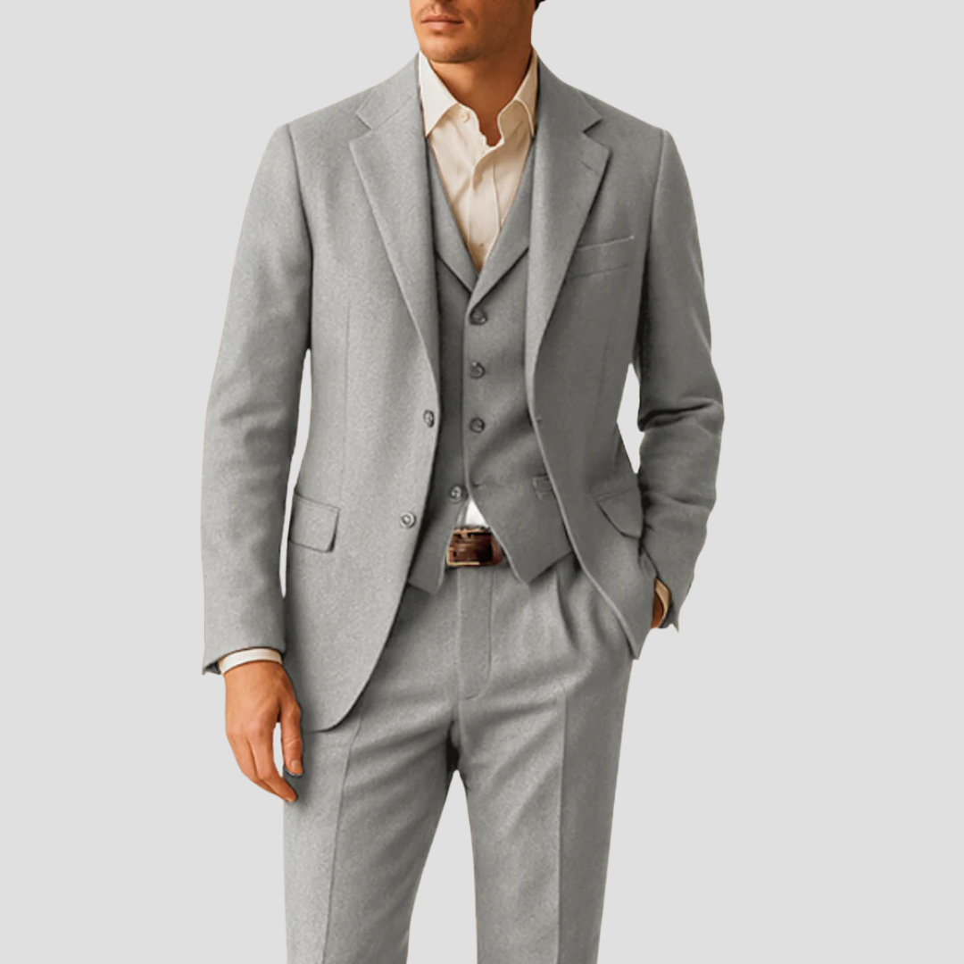 Men’s Suit | Three Piece Slim Fit Formal Set With Blazer Waistcoat And Trousers