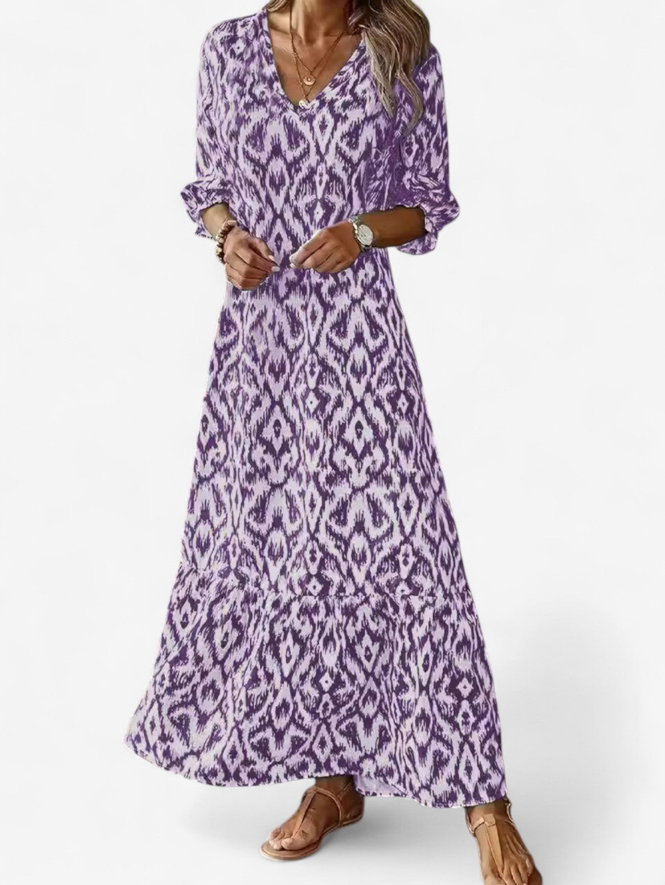 Women’s Summer Boho V Neck Maxi Dress