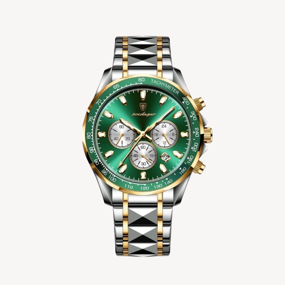 Chronograph Watch Poedagar | Classic Dial with Multi Sub Dials