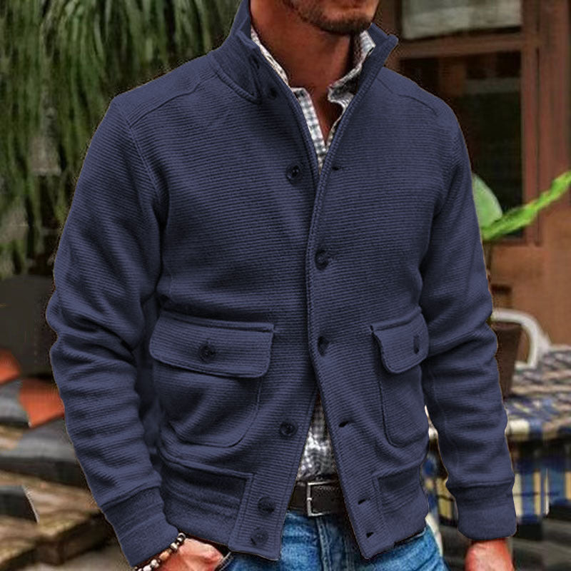 Casual Jacket | Stand Collar Button Front Design