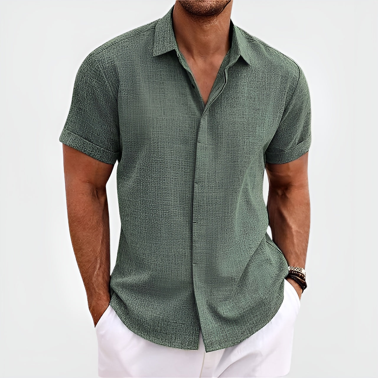 Men's Short Longsleeve Polo Shirt