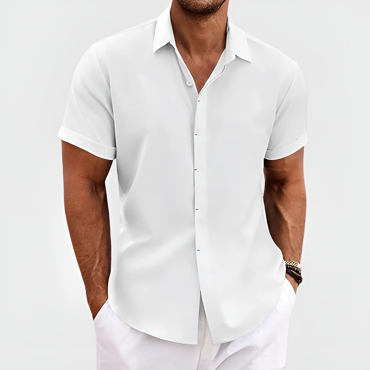 Men's Short Longsleeve Polo Shirt