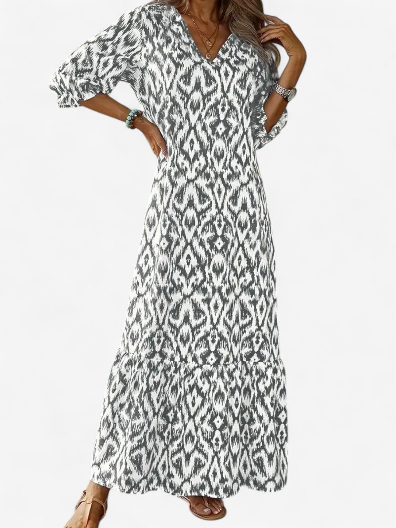 Women’s Summer Boho V Neck Maxi Dress