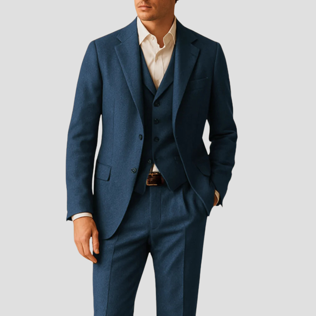 Men’s Suit | Three Piece Slim Fit Formal Set With Blazer Waistcoat And Trousers