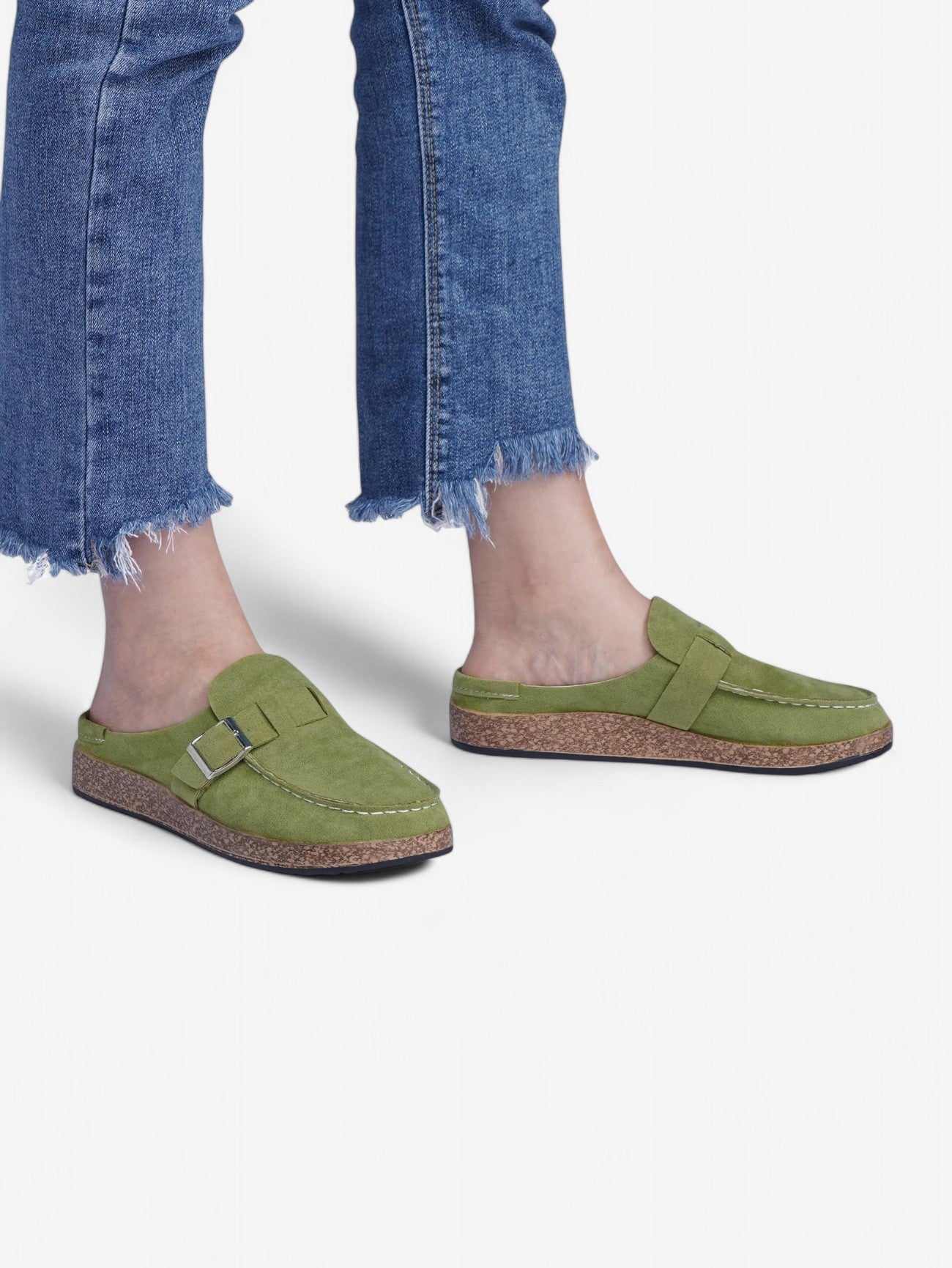 Women's Buckle Slip On Clogs Sandals Slippers