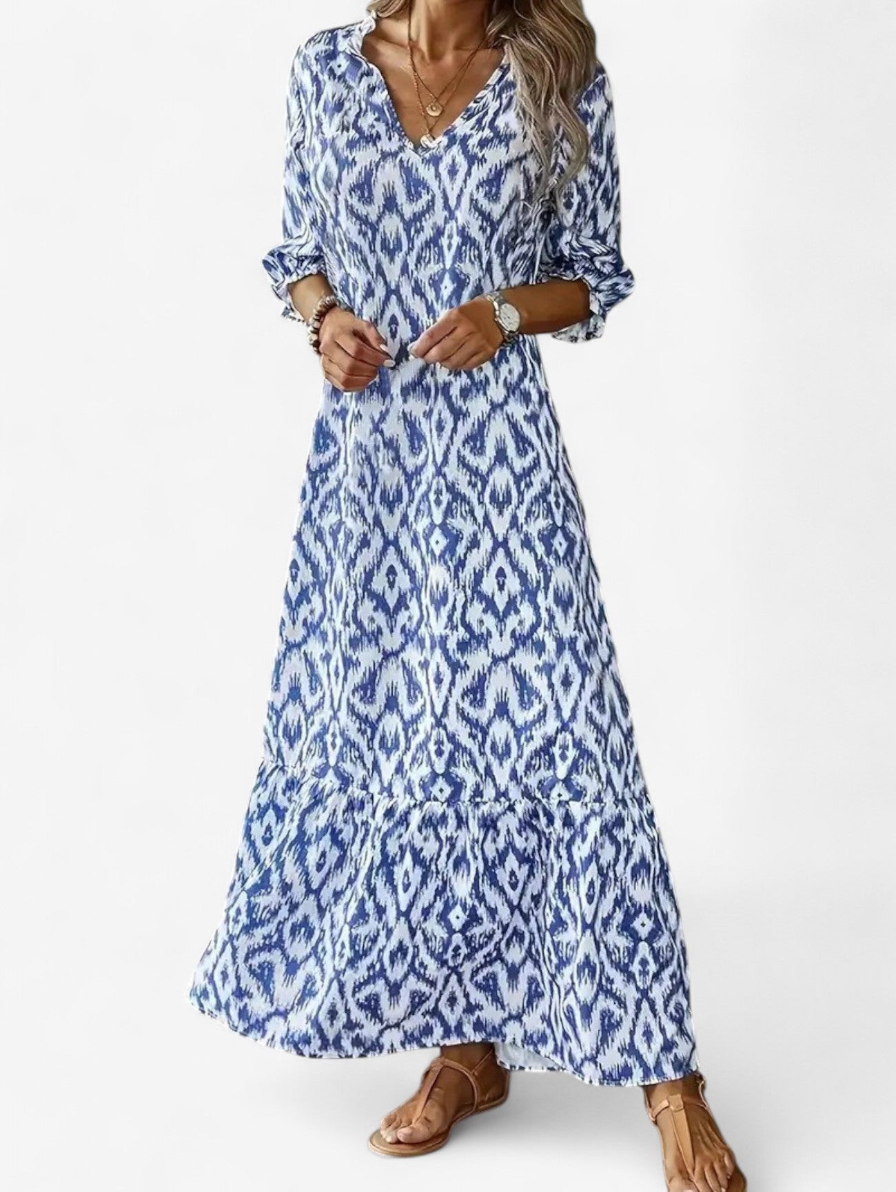Women’s Summer Boho V Neck Maxi Dress
