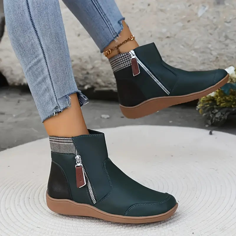 Ankle Boots | Side Zip with Padded Cuff