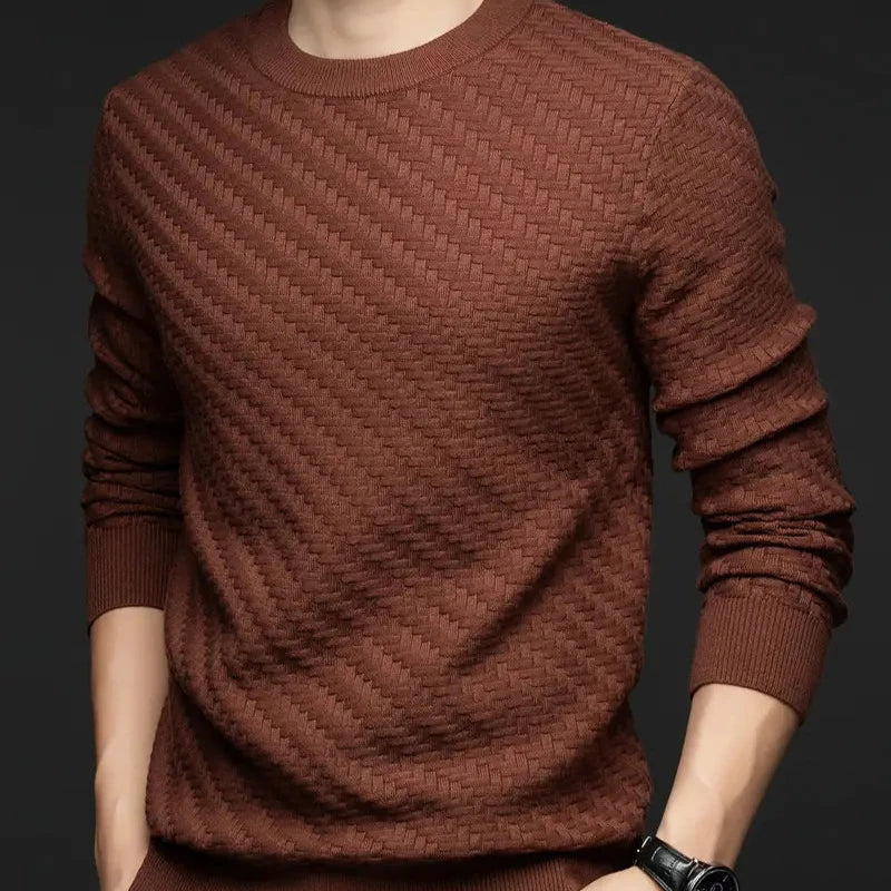 Crew Neck Sweater | Long Sleeve Textured Knit