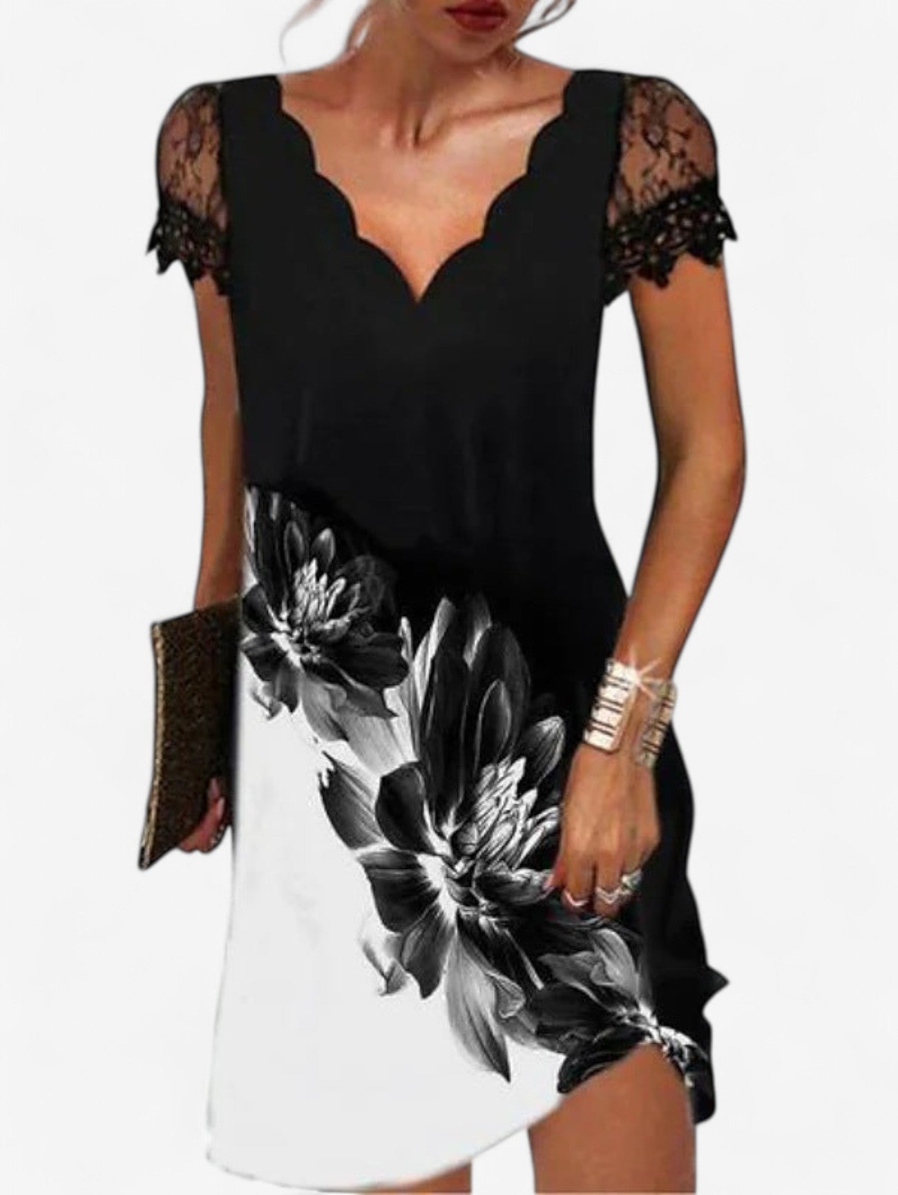 Women's Floral Fancy Mini Dress