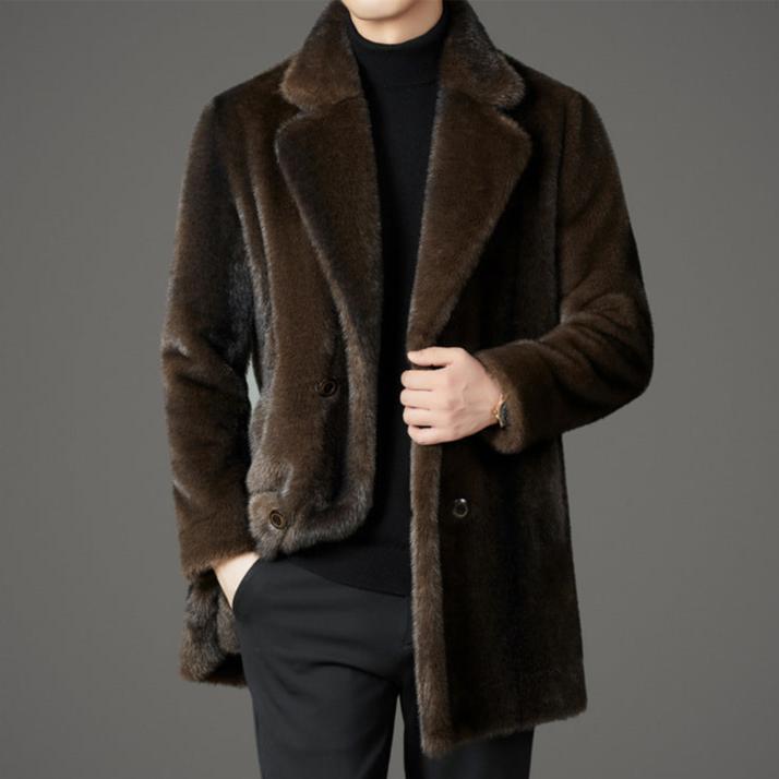 Fur Coat | Double Breasted Longline Design