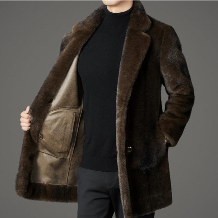 Fur Coat | Double Breasted Longline Design